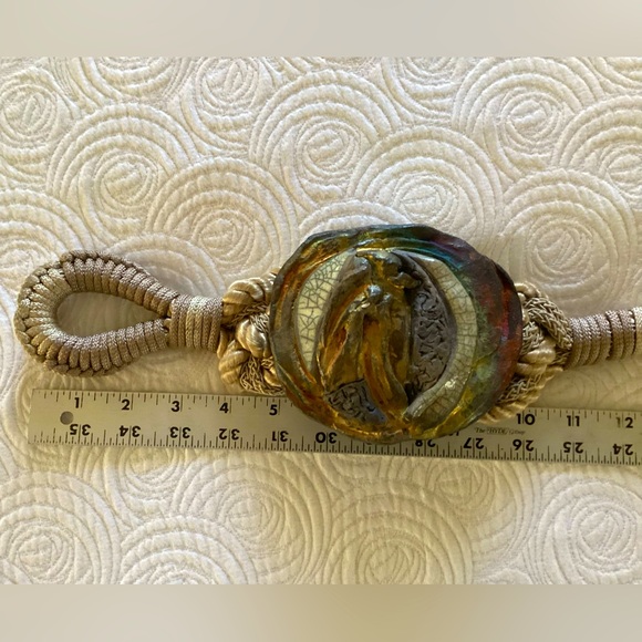 Ceramic & Silk Cord Wearable Art Belt